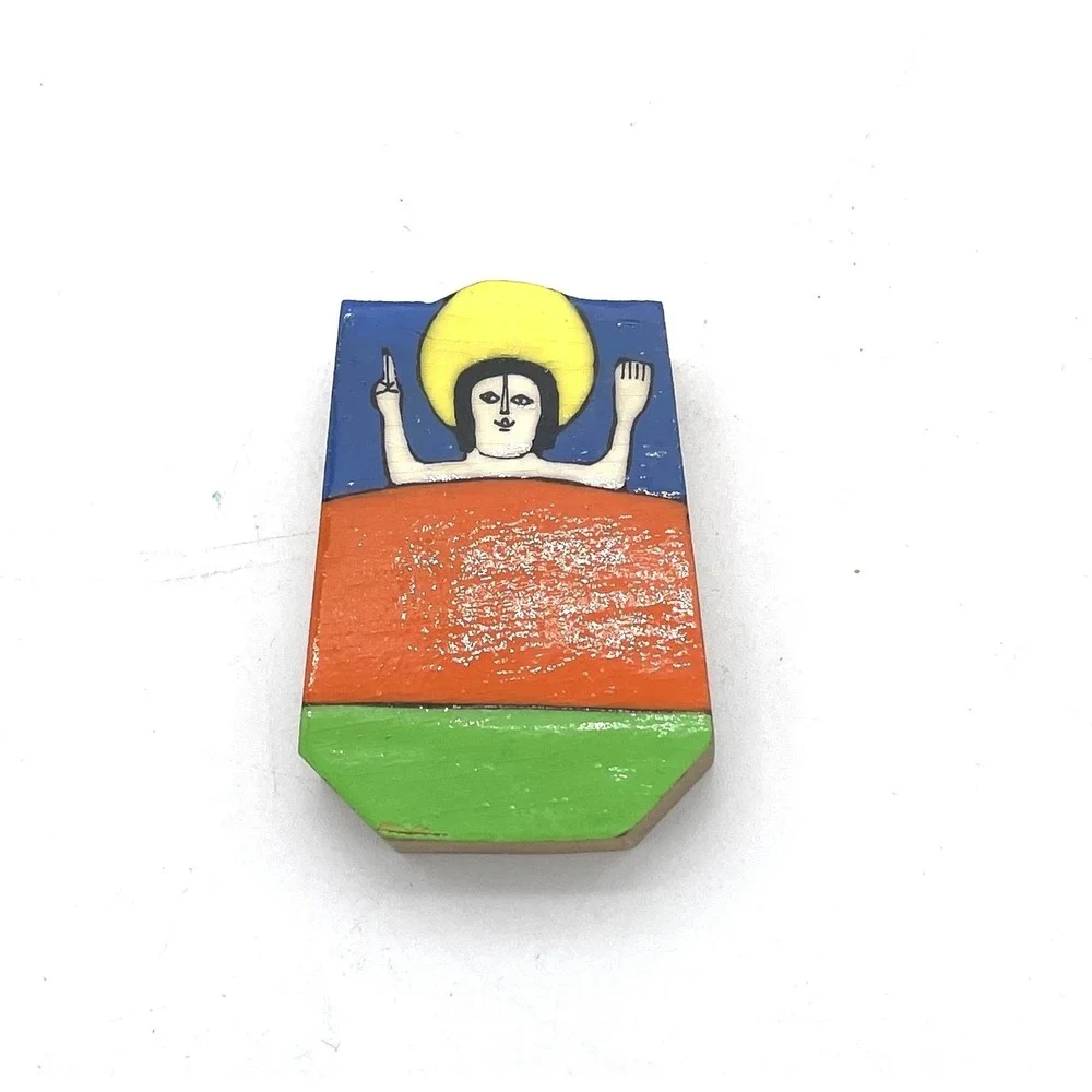VTG Handmade Wooden Nativity Scene 11 Piece El Salvador Collectible Toy/Figurine